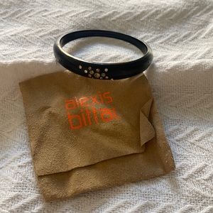 Alexis Bittar Black Bangle with Crystals